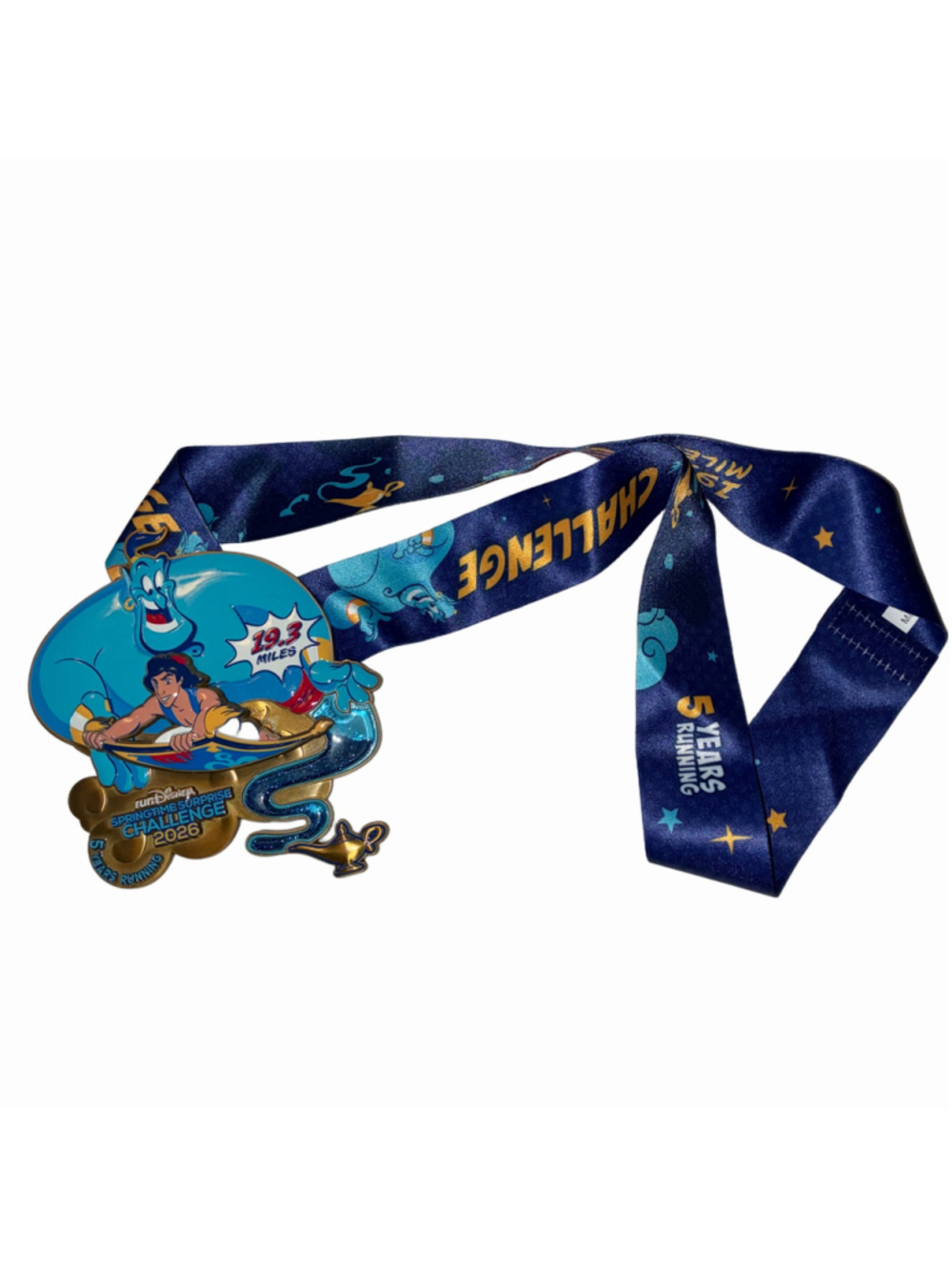 runDisney Springtime Surprise Challenge 2026 Medal One Size Blue Gold